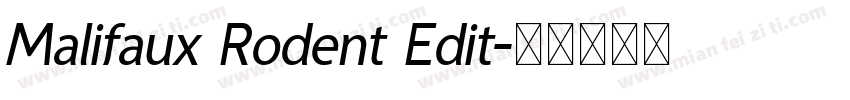 Malifaux Rodent Edit字体转换
